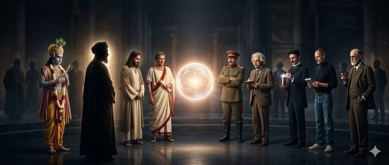 Исторические личности Mirror — Эйнштейн, Тесла, Фрейд, Сталин, Кришна, Иисус